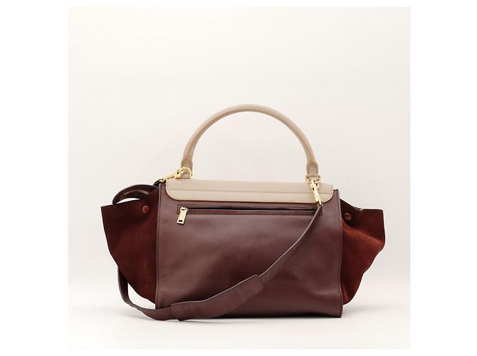 Céline Bolsa Celine Trio Bege Bordeaux - vista 3