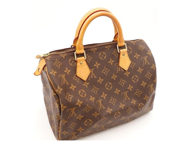 Borsa Louis Vuitton Speedy 30 Monogram Canvas Marrone Monogramma - vista 10