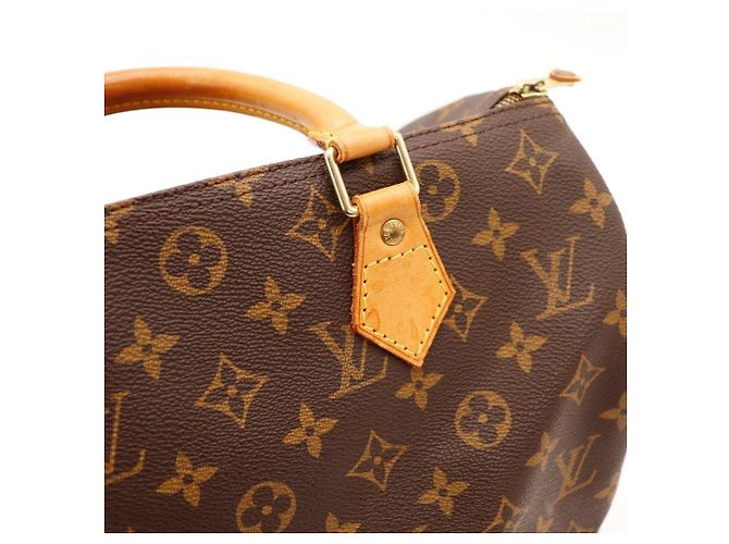 Borsa Louis Vuitton Speedy 30 Monogram Canvas Marrone Monogramma - vista 12