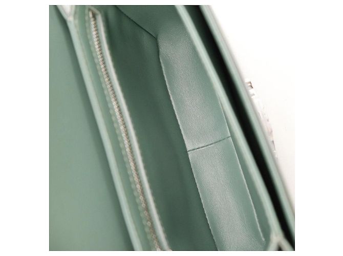 Céline Celine Triomphe Schultertasche aus grünem Leder - Ansicht 11