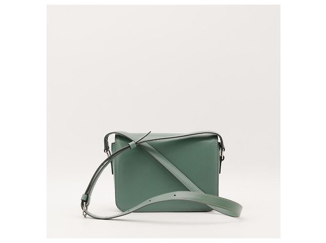 Céline Celine Triomphe Schultertasche aus grünem Leder - Ansicht 3