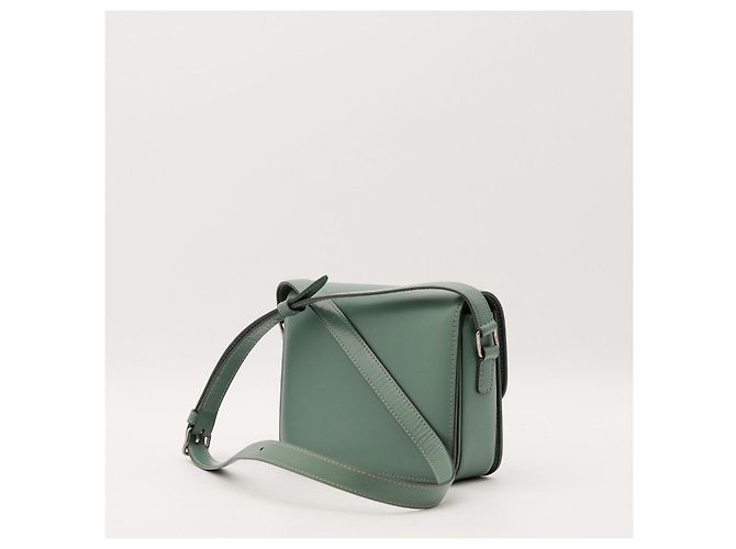 Céline Celine Triomphe Schultertasche aus grünem Leder - Ansicht 4
