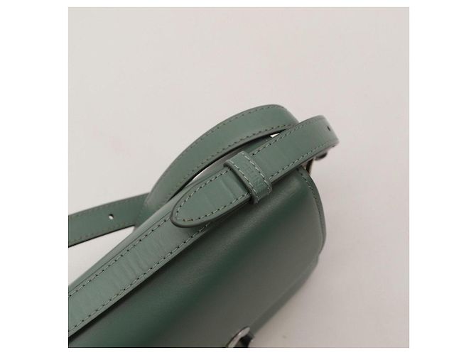 Céline Celine Triomphe Schultertasche aus grünem Leder - Ansicht 7