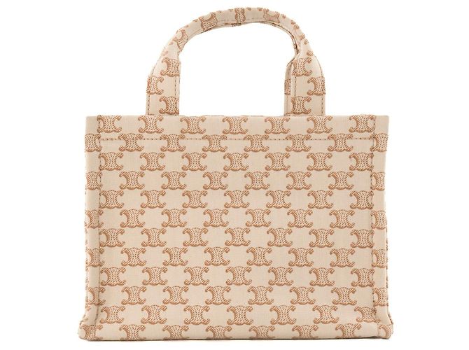 Cabas Céline CELINE - Thais Celine Shopper aus beigem Canvas und braunem Leder - Ansicht 3