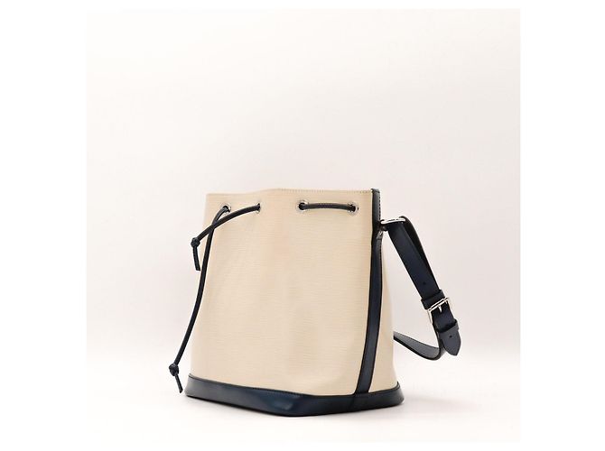 Borsa a secchiello Louis Vuitton Noe in pelle Epi Beige Blu scuro - vista 2