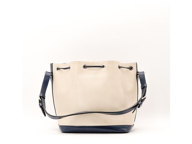 Borsa a secchiello Louis Vuitton Noe in pelle Epi Beige Blu scuro - vista 3