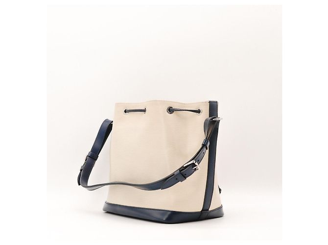 Borsa a secchiello Louis Vuitton Noe in pelle Epi Beige Blu scuro - vista 4