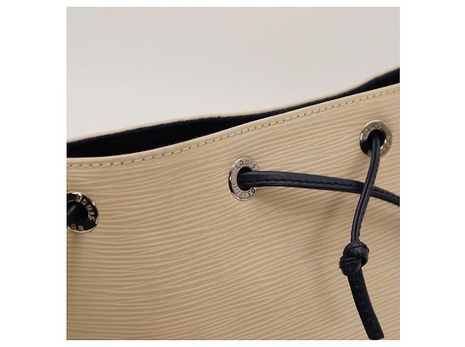 Borsa a secchiello Louis Vuitton Noe in pelle Epi Beige Blu scuro - vista 6