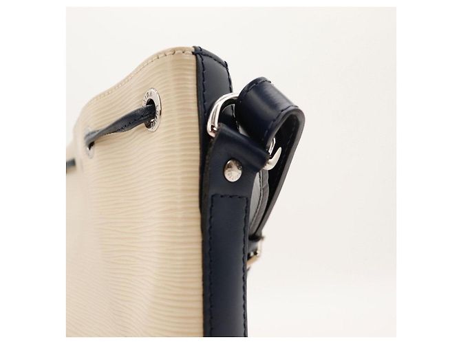 Borsa a secchiello Louis Vuitton Noe in pelle Epi Beige Blu scuro - vista 7