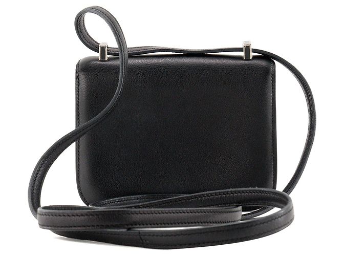 HERMÈS - Bolso de bandolera Constance 14 micro Hermès en piel swift negra Negro - vista 3