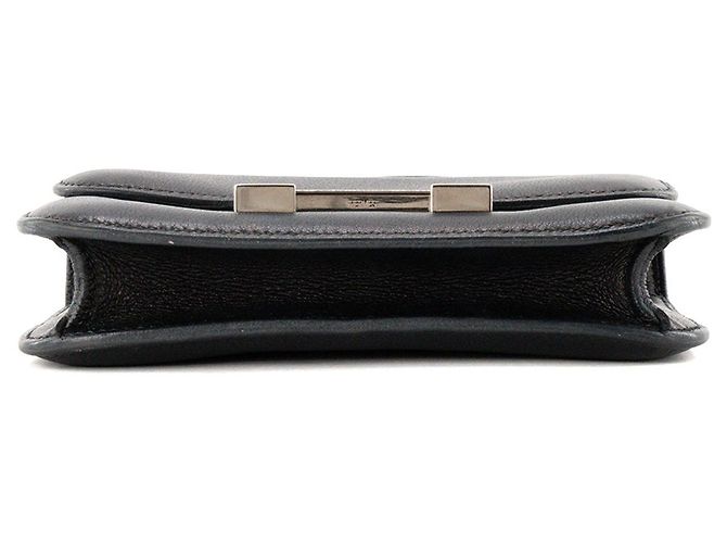 HERMÈS - Bolso de bandolera Constance 14 micro Hermès en piel swift negra Negro - vista 4