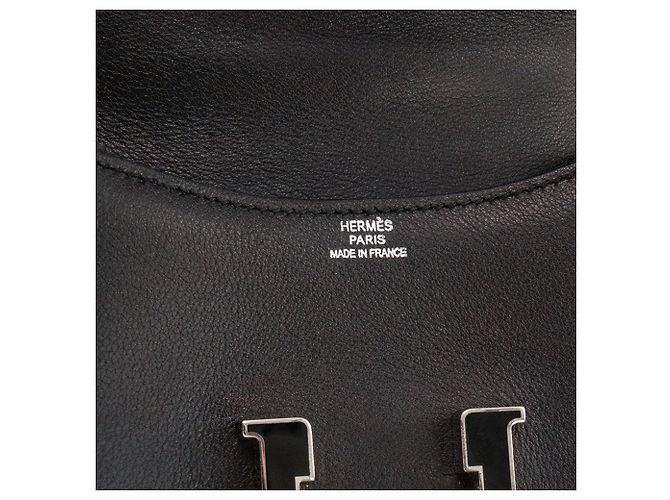 HERMÈS - Bolso de bandolera Constance 14 micro Hermès en piel swift negra Negro - vista 6