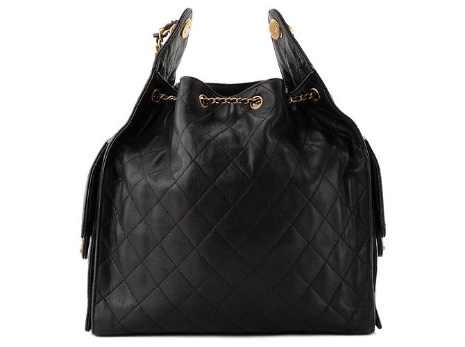 CHANEL - Borsa a tracolla Chanel 25 medium in pelle caviar nera Nero - vista 3