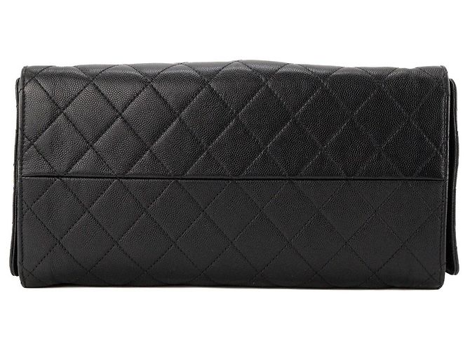 CHANEL - Borsa a tracolla Chanel 25 medium in pelle caviar nera Nero - vista 4