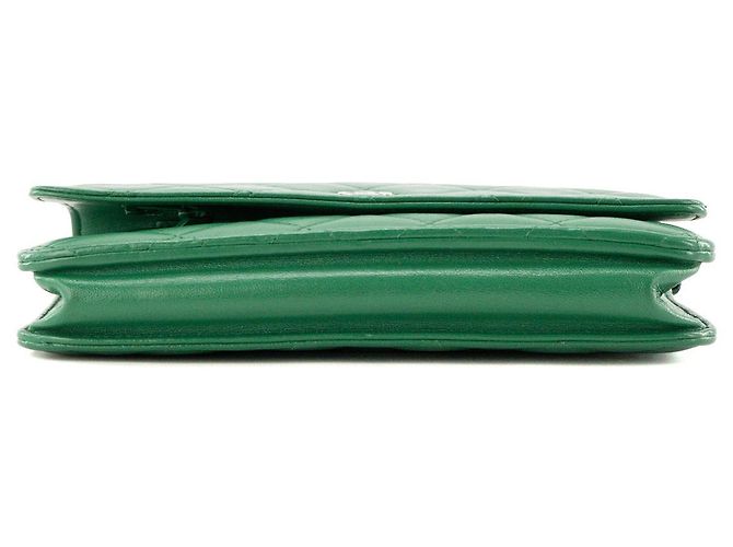 CHANEL - Borsa a tracolla Wallet On Chain Classique/Timeless in pelle liscia verde - vista 4