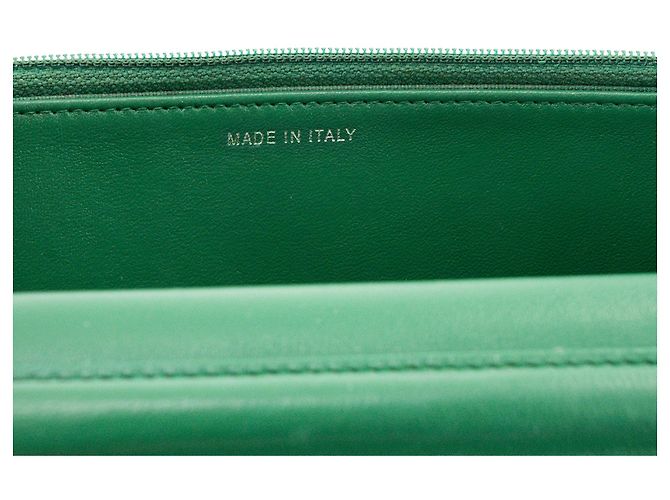CHANEL - Borsa a tracolla Wallet On Chain Classique/Timeless in pelle liscia verde - vista 6