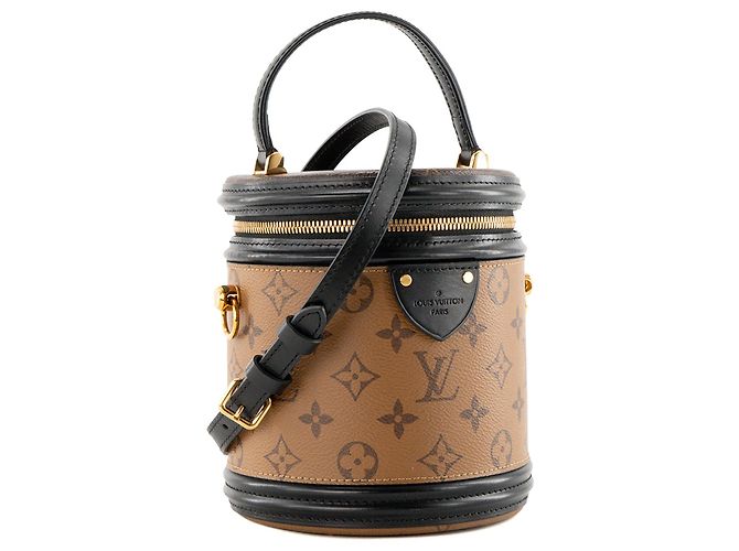 LOUIS VUITTON - Sac à bandoulière Cannes Louis Vuitton en toile enduite monogrammée reverse Marron - vue 2