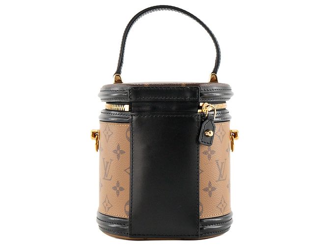 LOUIS VUITTON - Sac à bandoulière Cannes Louis Vuitton en toile enduite monogrammée reverse Marron - vue 3