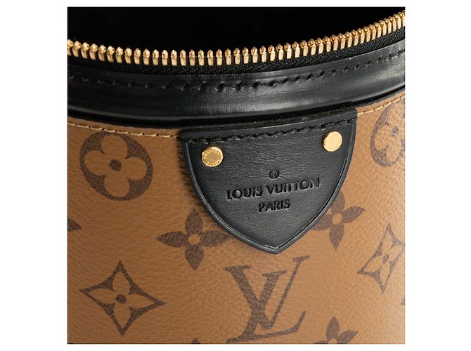 LOUIS VUITTON - Sac à bandoulière Cannes Louis Vuitton en toile enduite monogrammée reverse Marron - vue 5