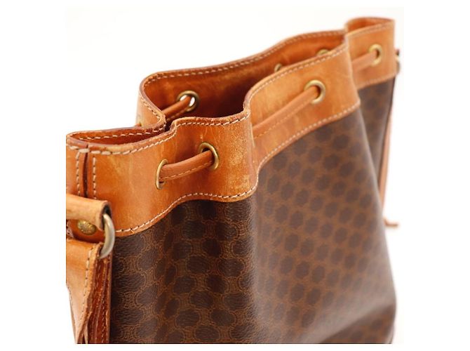 Céline Borsa a secchiello Celine Macadam Monogram Marrone Monogramma - vista 11