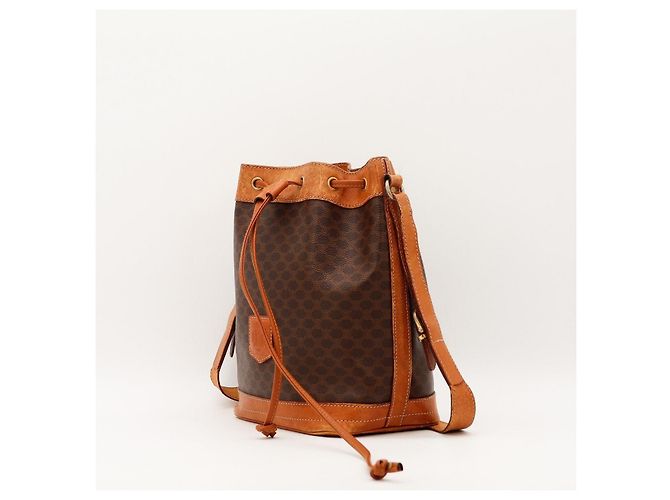 Céline Borsa a secchiello Celine Macadam Monogram Marrone Monogramma - vista 2