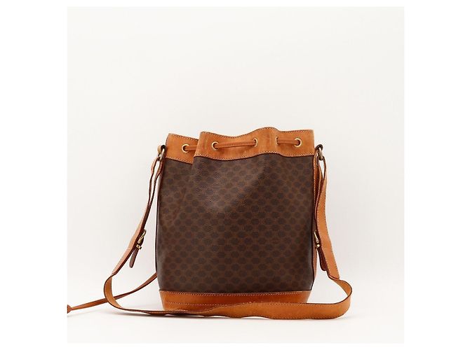 Céline Borsa a secchiello Celine Macadam Monogram Marrone Monogramma - vista 3