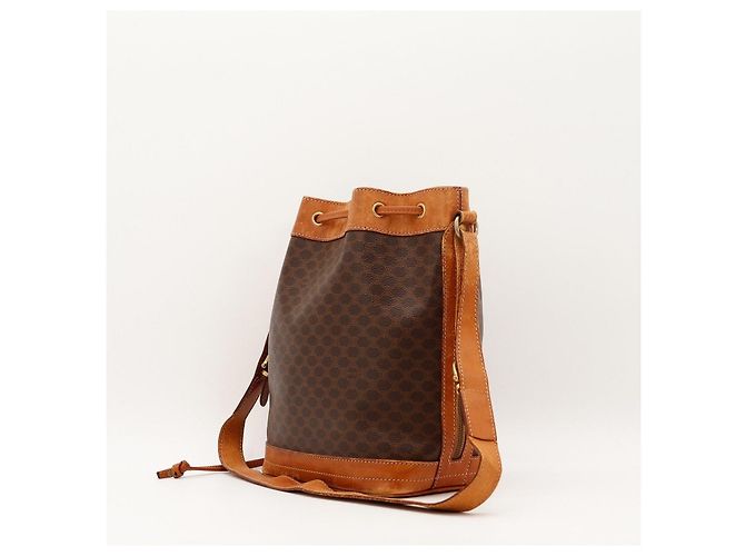 Céline Borsa a secchiello Celine Macadam Monogram Marrone Monogramma - vista 4