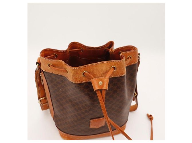 Céline Borsa a secchiello Celine Macadam Monogram Marrone Monogramma - vista 6