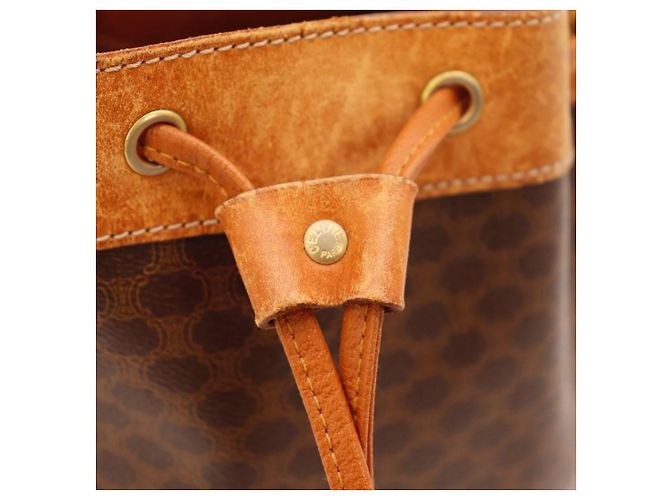 Céline Borsa a secchiello Celine Macadam Monogram Marrone Monogramma - vista 7