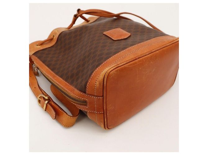 Céline Borsa a secchiello Celine Macadam Monogram Marrone Monogramma - vista 9