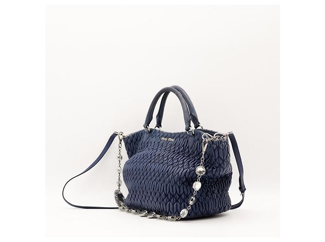 Miu Miu Matelassé Handtasche Blau - Ansicht 2