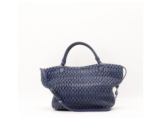 Miu Miu Matelassé Handtasche Blau - Ansicht 5