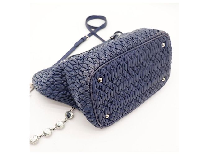 Miu Miu Matelassé Handtasche Blau - Ansicht 9