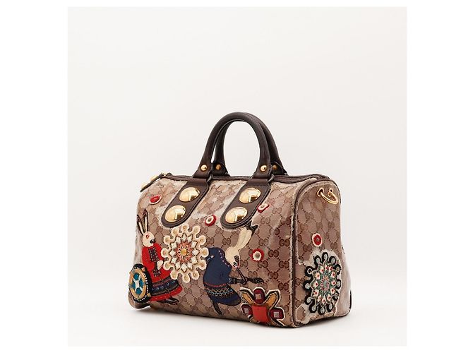 Borsa Boston Gucci Monogram con Applicazioni - vista 2