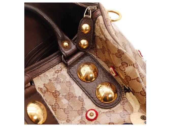 Borsa Boston Gucci Monogram con Applicazioni - vista 7