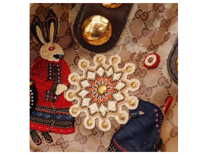 Borsa Boston Gucci Monogram con Applicazioni - vista 8