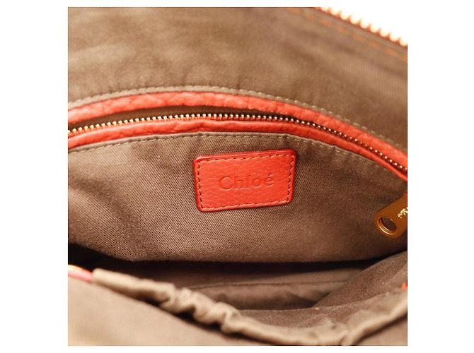 Chloé Borsa Satchel Chloe Marcie Medium Rosso - vista 10