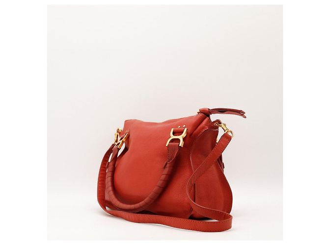 Chloé Borsa Satchel Chloe Marcie Medium Rosso - vista 4