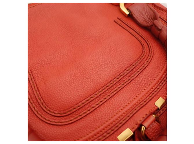 Chloé Borsa Satchel Chloe Marcie Medium Rosso - vista 6