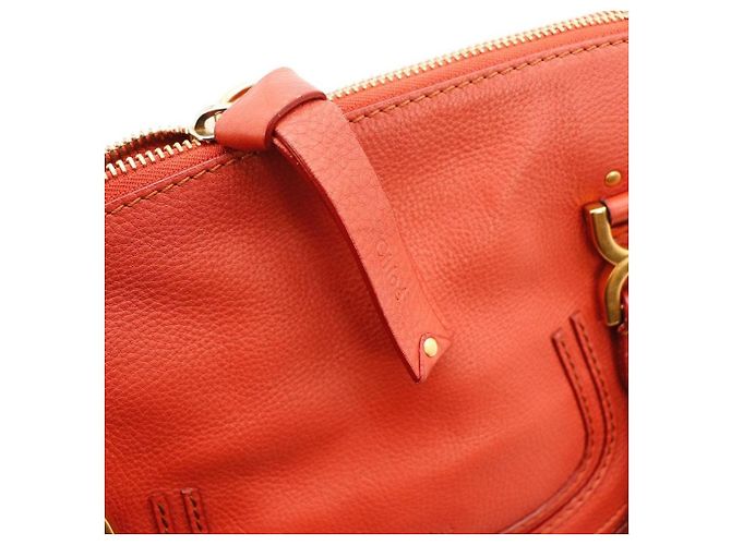 Chloé Borsa Satchel Chloe Marcie Medium Rosso - vista 9