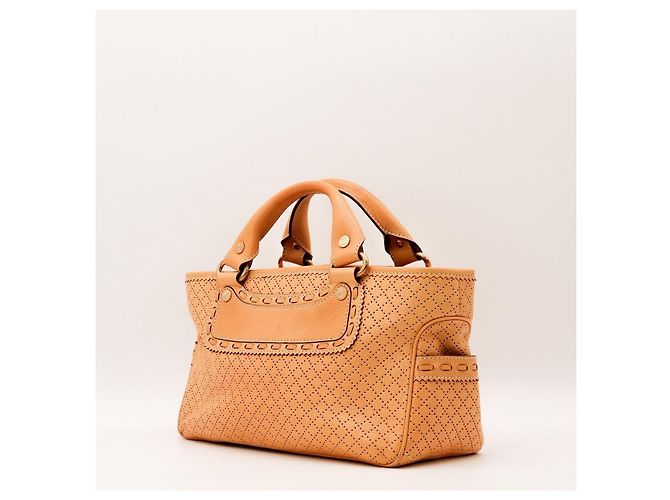 Céline Celine Beige Leather Perforated Handbag - view 2