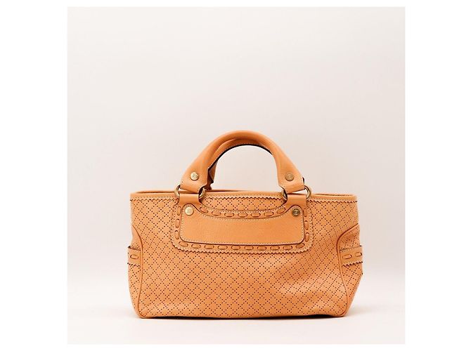 Céline Celine Beige Leather Perforated Handbag - view 3