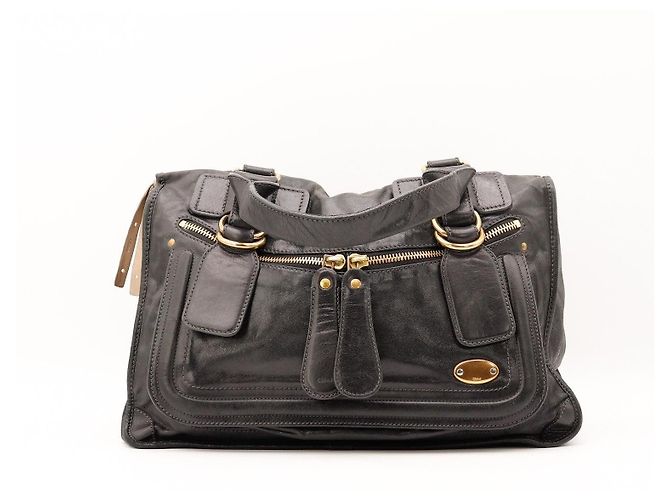 Chloé Sac Satchel Paddington en cuir noir - vue 3