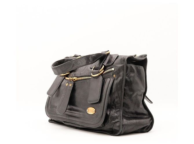 Chloé Sac Satchel Paddington en cuir noir - vue 4