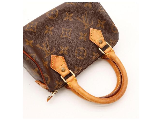Bolso Louis Vuitton Speedy Nano Monogram Canvas Castaño Monograma - vista 12