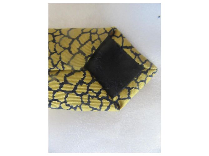 Gravata de seda Gianni Versace Amarelo Turquesa Azul escuro - vista 4