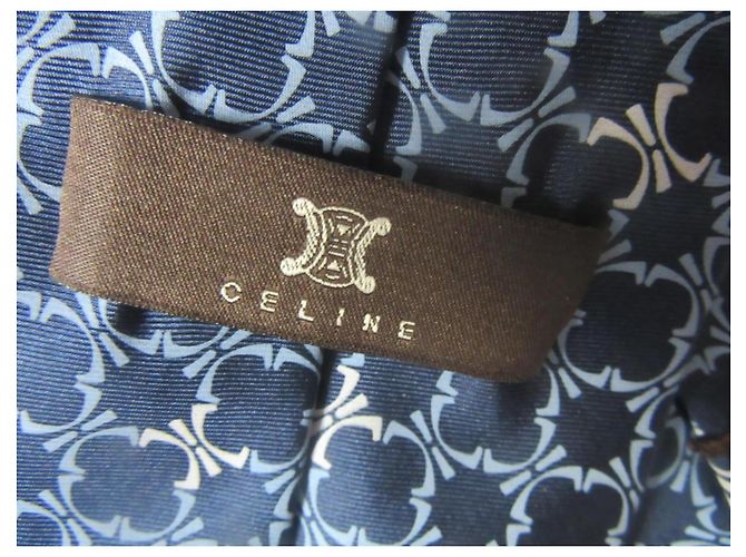 Céline Cravatta in seta Celine Blu - vista 7