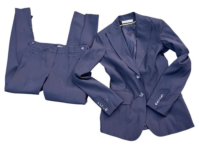 Completo Marc Cain in misto lana nero - vista 19