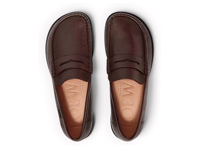 Mocassini Loewe Campo Blaze in pelle marrone - vista 11