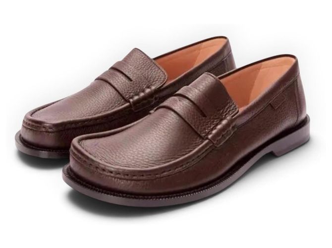 Mocassini Loewe Campo Blaze in pelle marrone - vista 2